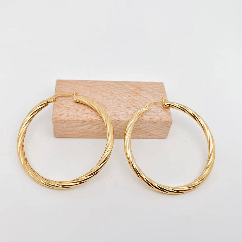 Stella Design Hoop Earrings - Elegance Jewelry Boutique