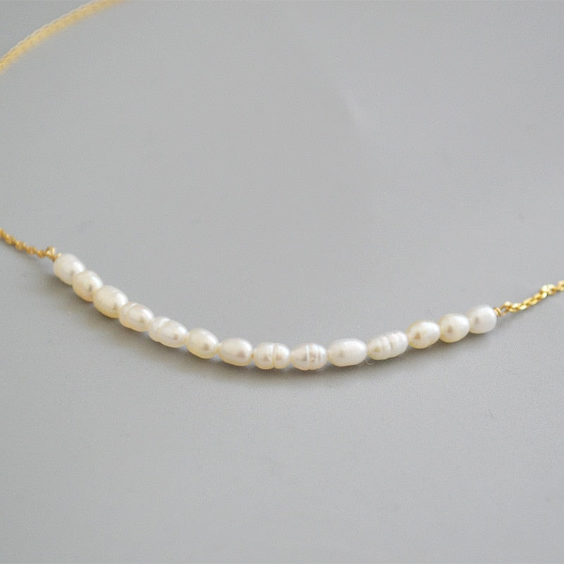 Natural Real Pearl Gold Necklace - Elegance Jewelry Boutique