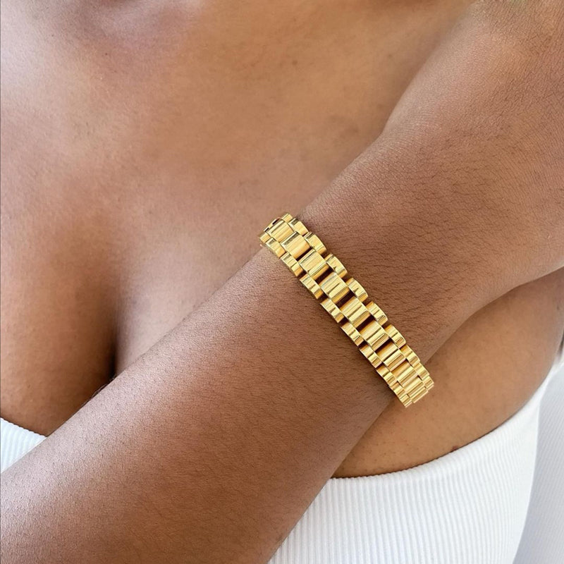 Gold Plated Link Bracelet - Elegance Jewelry Boutique