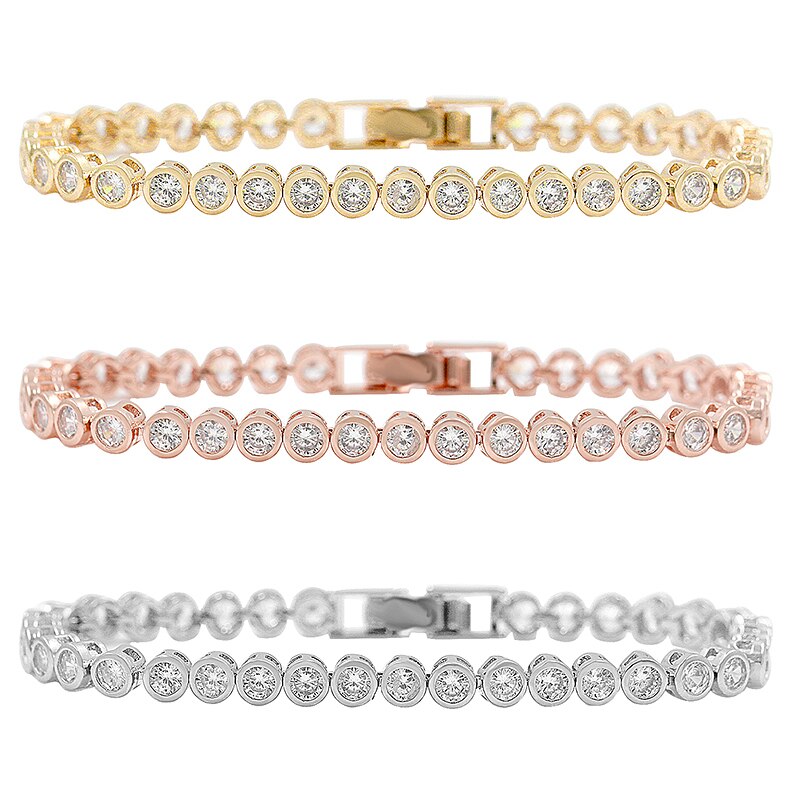 Sparkling Crystal Tennis CZ Bracelets - Elegance Jewelry Boutique