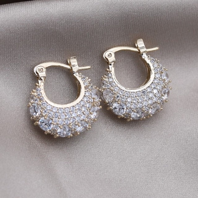 Emmy Diamond U-shaped Earrings - Elegance Jewelry Boutique