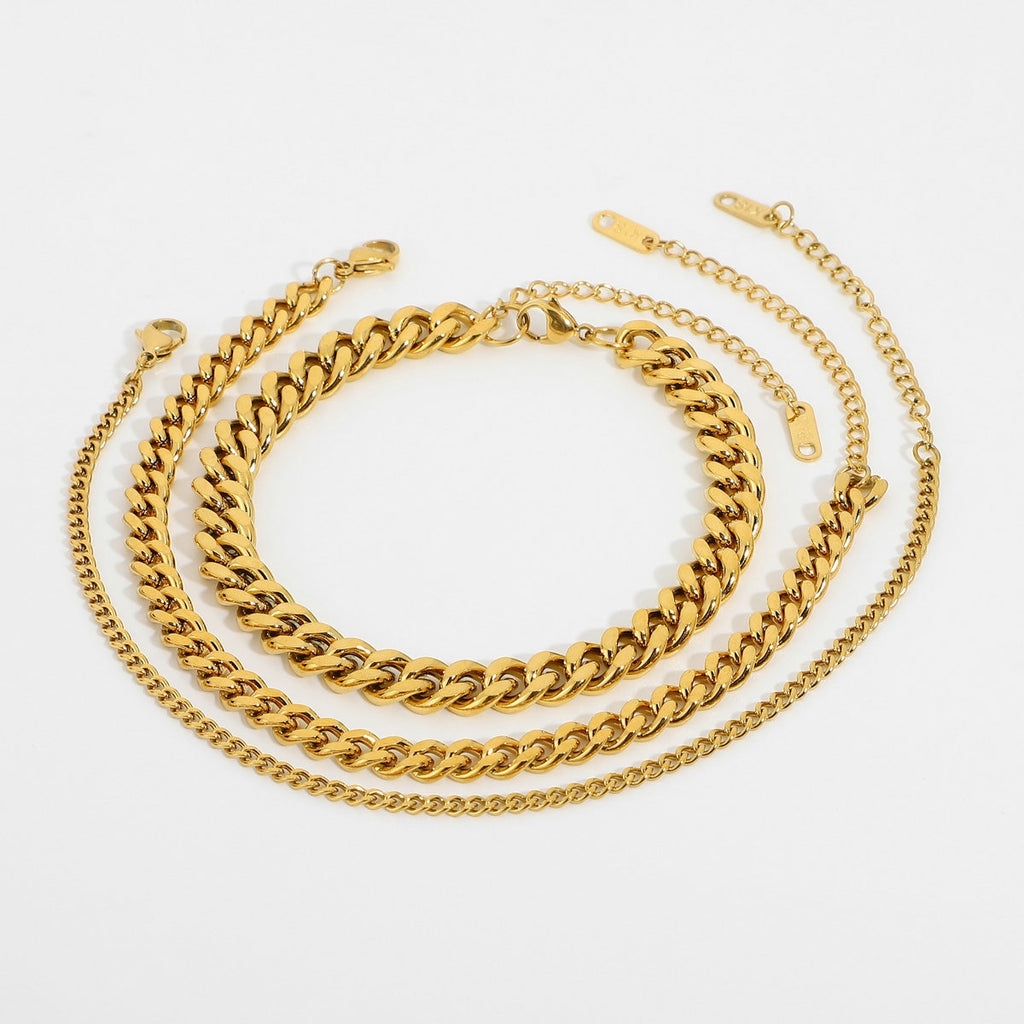 Tessa Stacking Chain Anklets - Elegance Jewelry Boutique