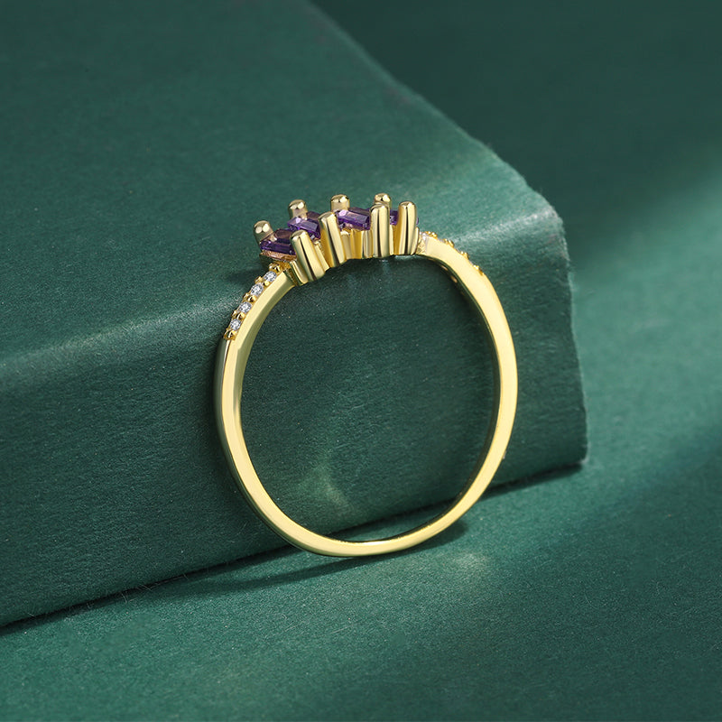 Baguette Amethyst Rings - Elegance Jewelry Boutique