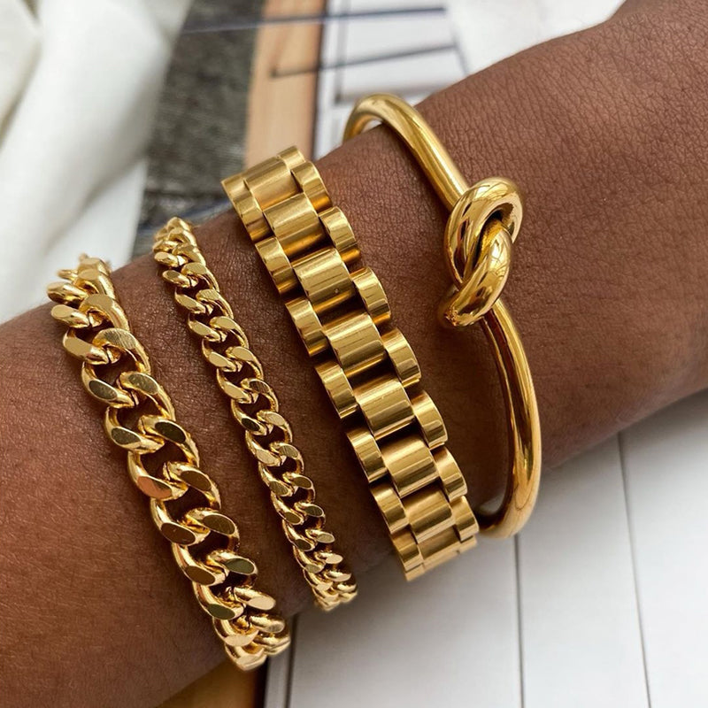 Gold Plated Link Bracelet - Elegance Jewelry Boutique