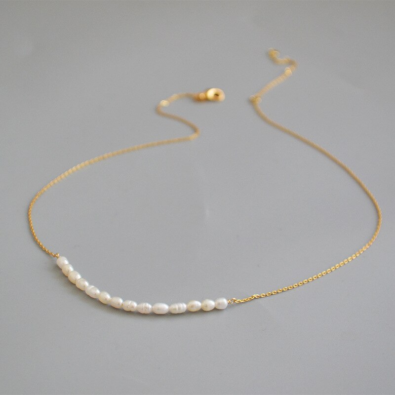 Natural Real Pearl Gold Necklace - Elegance Jewelry Boutique